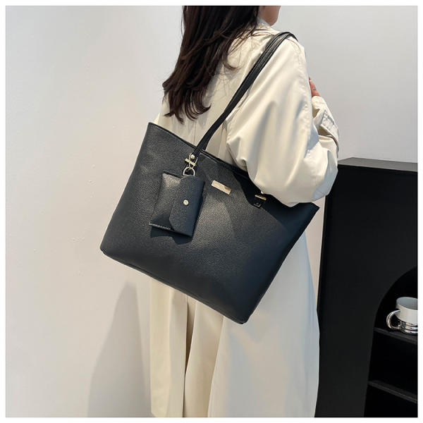 Women’s Elegant PU Leather Handbag 3 Part – Large-Capacity Tote with Lock Detail