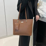 Women’s Elegant PU Leather Handbag 3 Part – Large-Capacity Tote with Lock Detail