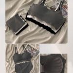 Women’s Seamless Bra and Panty Set – Cotton Padded Camisole with Adjustable Straps