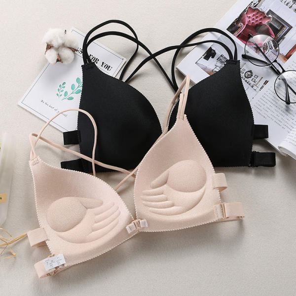 Women’s Front Open Nylon Full Cup Bra – Lightweight Everyday Comfort with Thin Straps