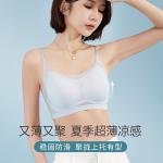 Women’s Ice Silk Seamless Bra – Wireless Gathered Lingerie with Beautiful Back, Thin, Plus Size, Summer Comfort