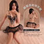 Women’s Erotic Lingerie Set – Sexy Maid Uniform with Butterfly Bow & Temptation Nightwear