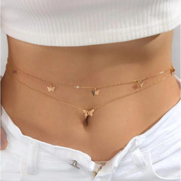 Women’s Rhinestone Waist Chain – Sexy Transparent Crystal Body Jewelry