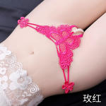 Women’s Sexy Lace Butterfly Embroidered Panties – Low Waist Sheer Thong in Multiple Colors